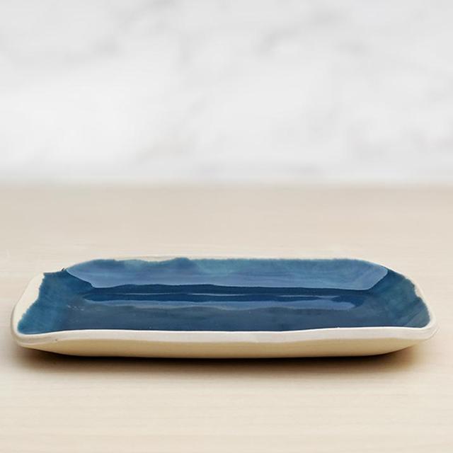 Navy Ceramic Rectangle Plate